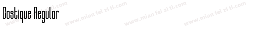 Costique Regular字体转换